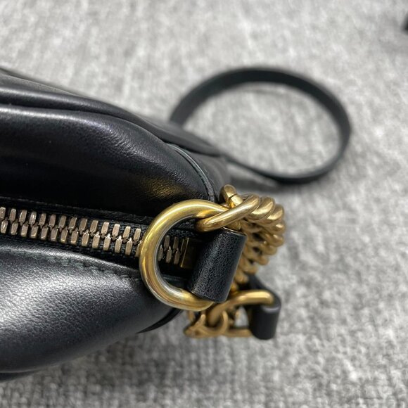 100% Authentic GUCCI Black Marmont Leather Shoulder Bag - Picture 9 of 14